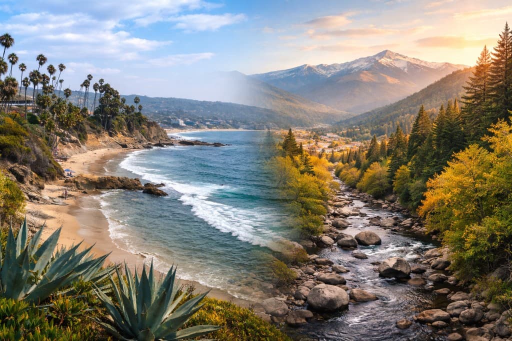 Ocean to mountain journey